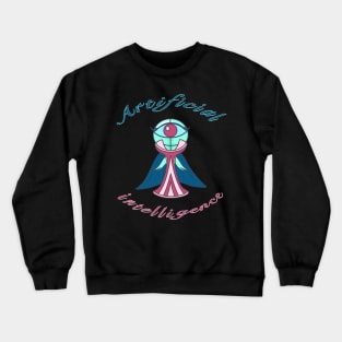 Ms. AI (Artificial Intelligence) - Black Background Crewneck Sweatshirt